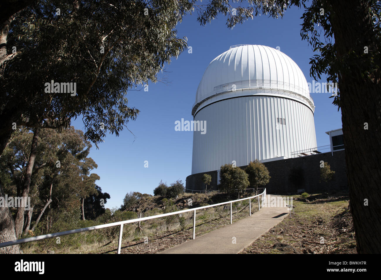 Australien, New South Wales, Coonabarabran, Abstellgleis-Frühling Sternwarte, Astronomie und Astrophysik Teleskop Kuppel Stockfoto
