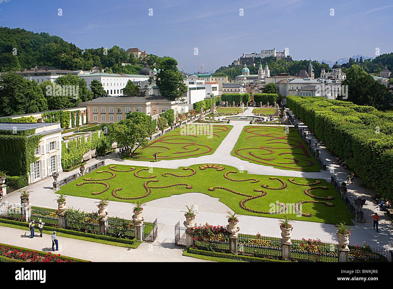 Österreich Europa Salzburg Mirabellgarten Park Schloss Mirabell