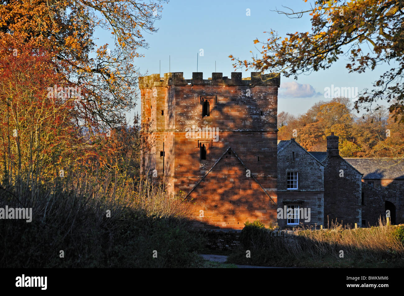 Wetheral Priory Torhaus. Wetheral, Cumbria, England, Vereinigtes Königreich, Europa. Stockfoto