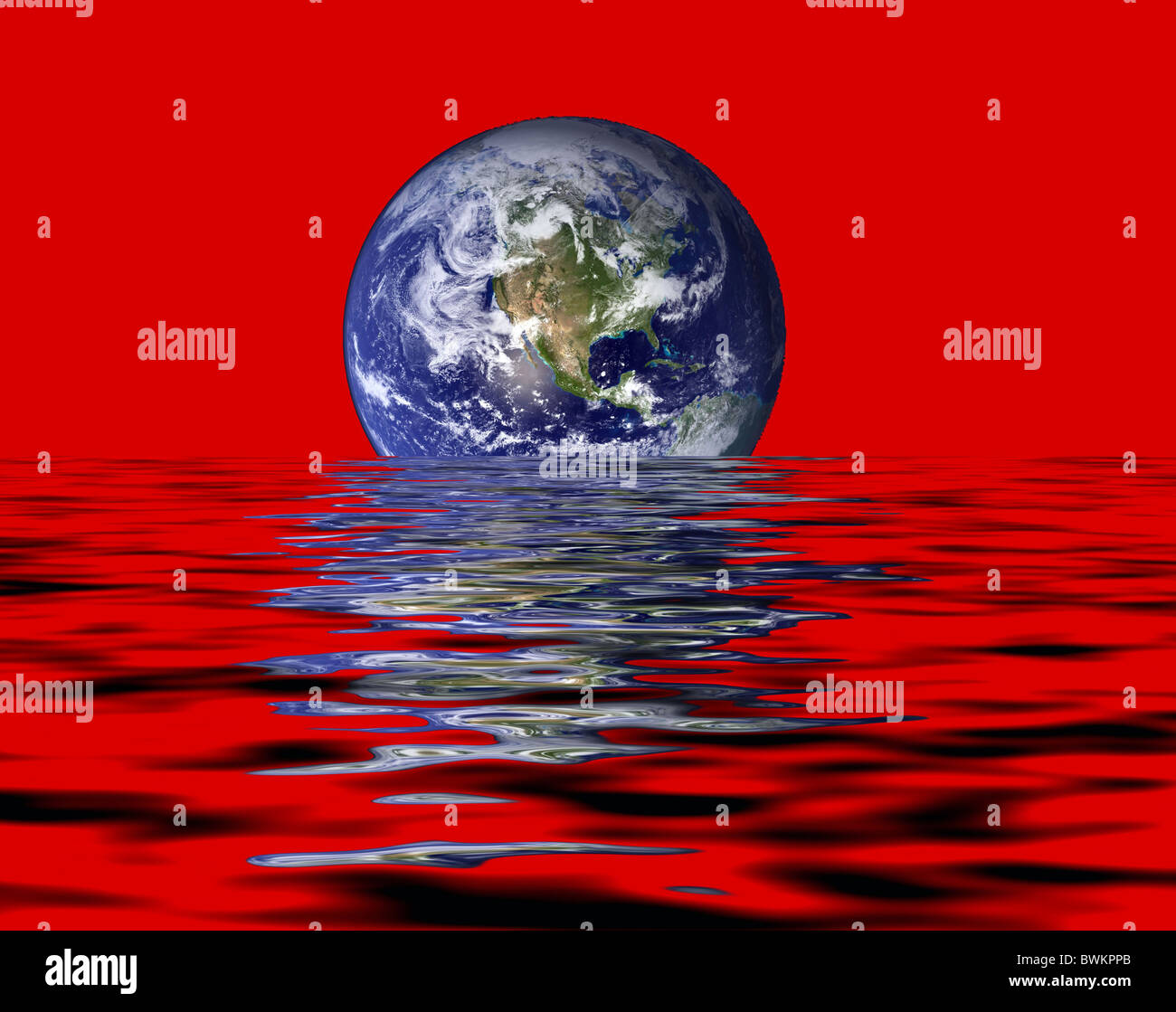 Umwelt-Problem der globalen Erwärmung Klima Klimaerwärmung Klima ändern Symbol Erdkugel Globus Entwurf pl Stockfoto