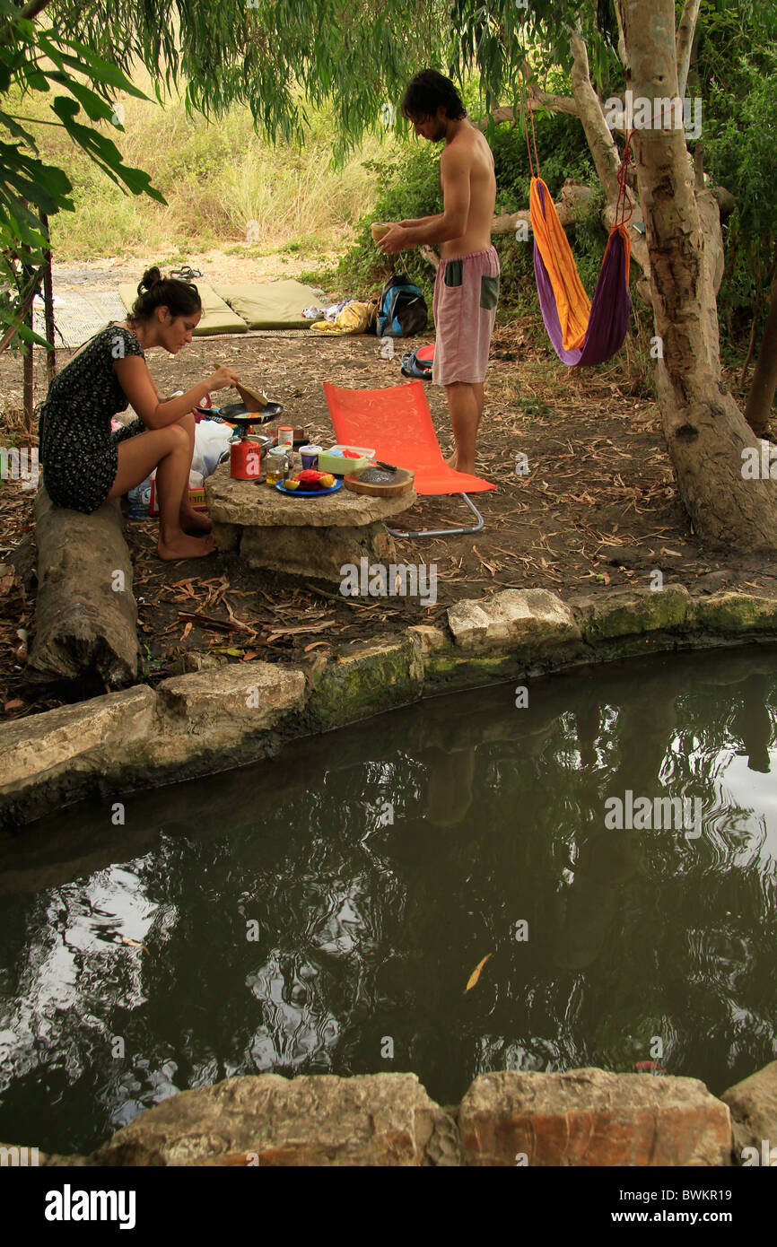 Israel, Menashe Höhen, ein Picknick an Ein Nili Stockfoto
