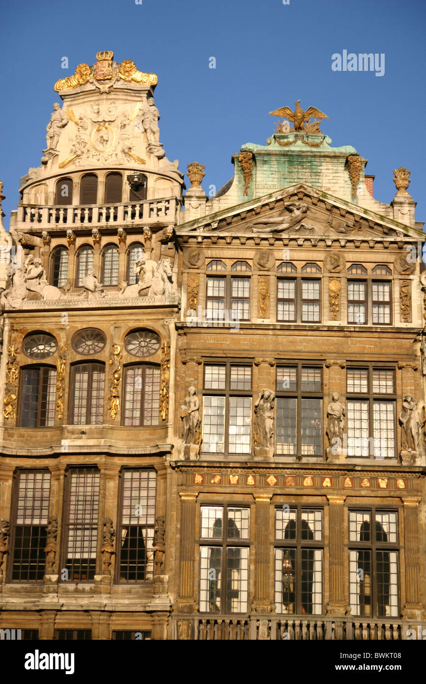Die Grand Place oder Grote Markt ist der zentrale Platz in Brüssel. Es ist umgeben von Zunfthäuser, Rathaus der Stadt. Stockfoto