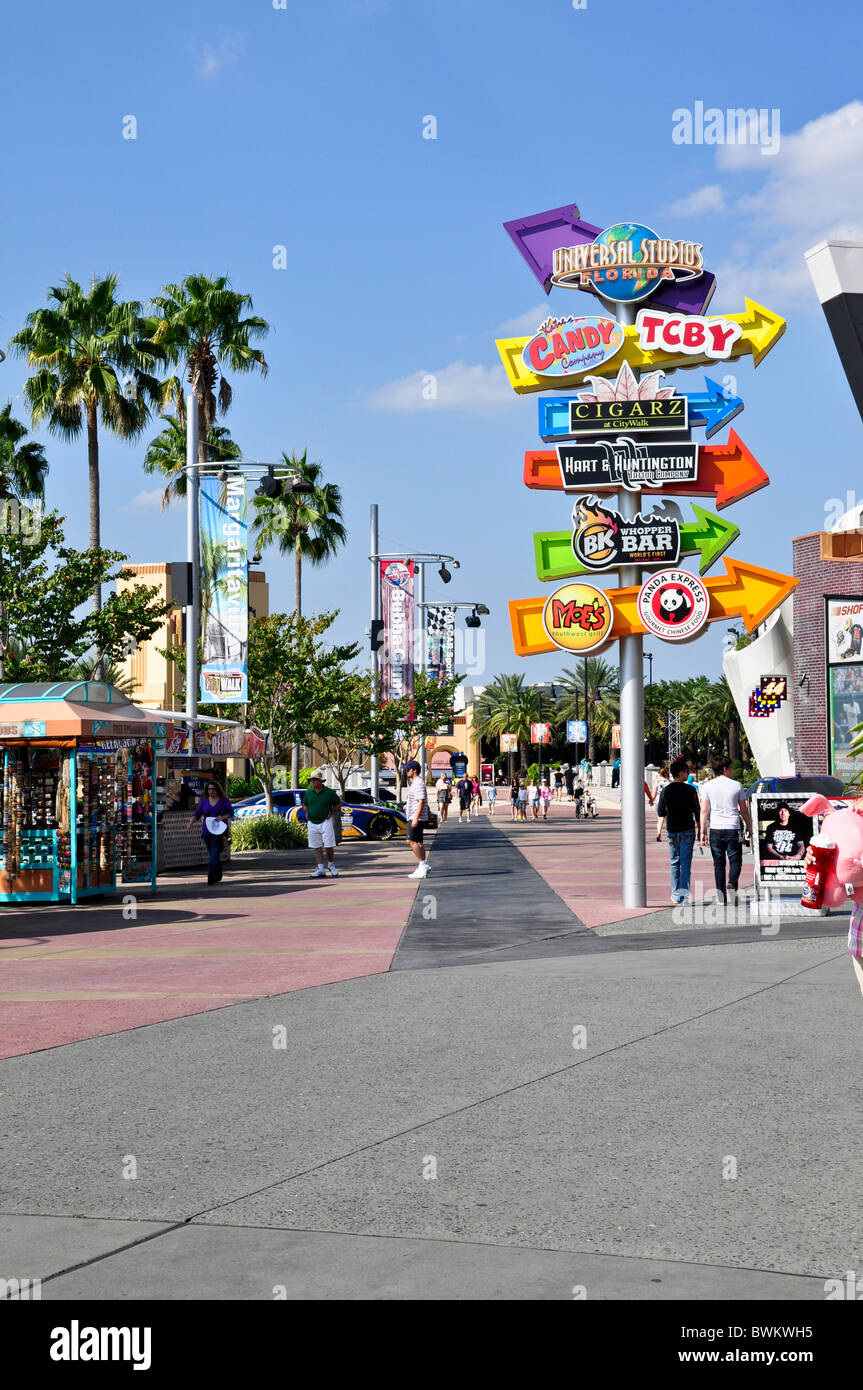 City Walk Universal Studios in Florida Stockfoto