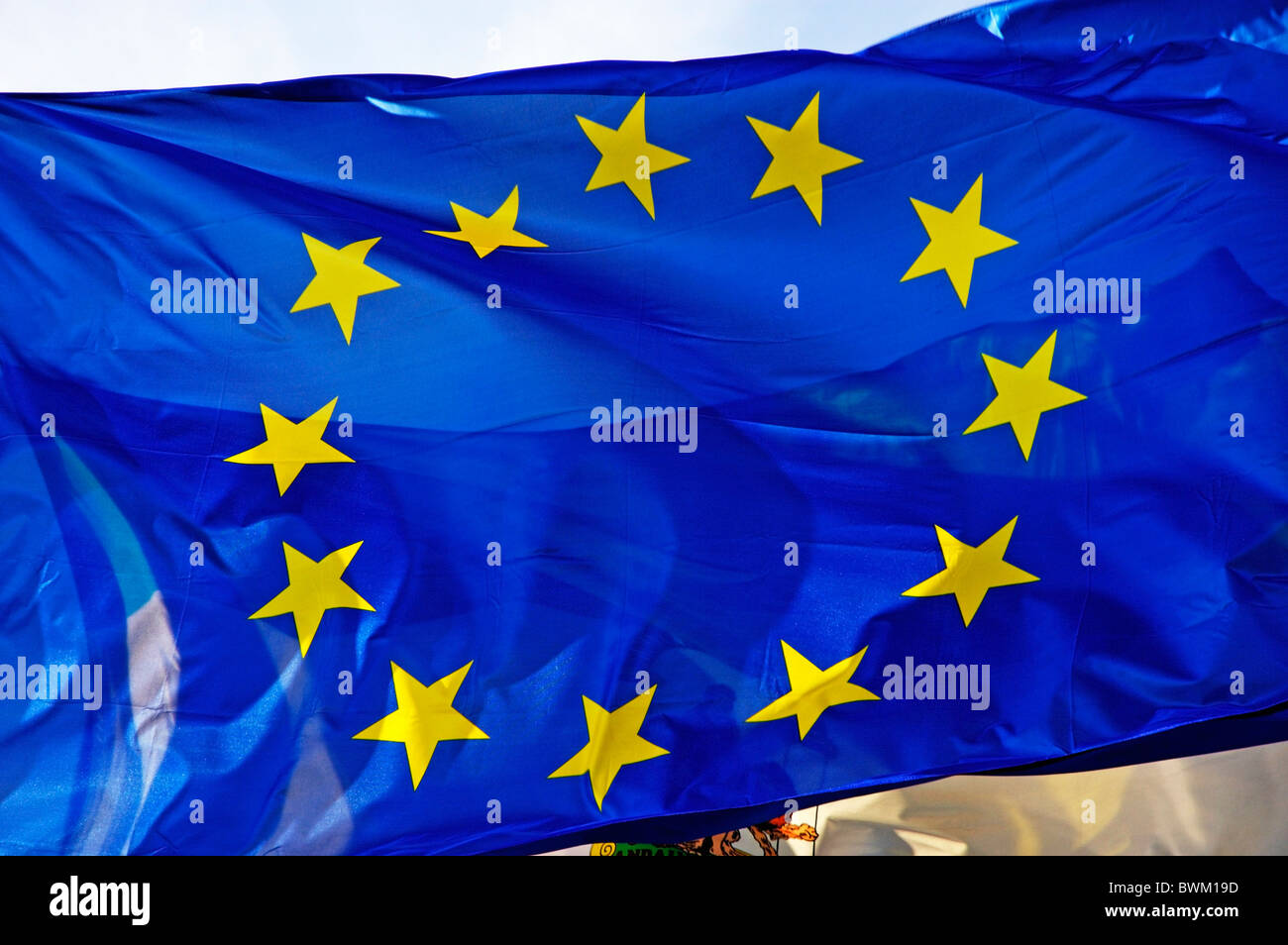 Europäische Union EU-Flagge Stockfoto