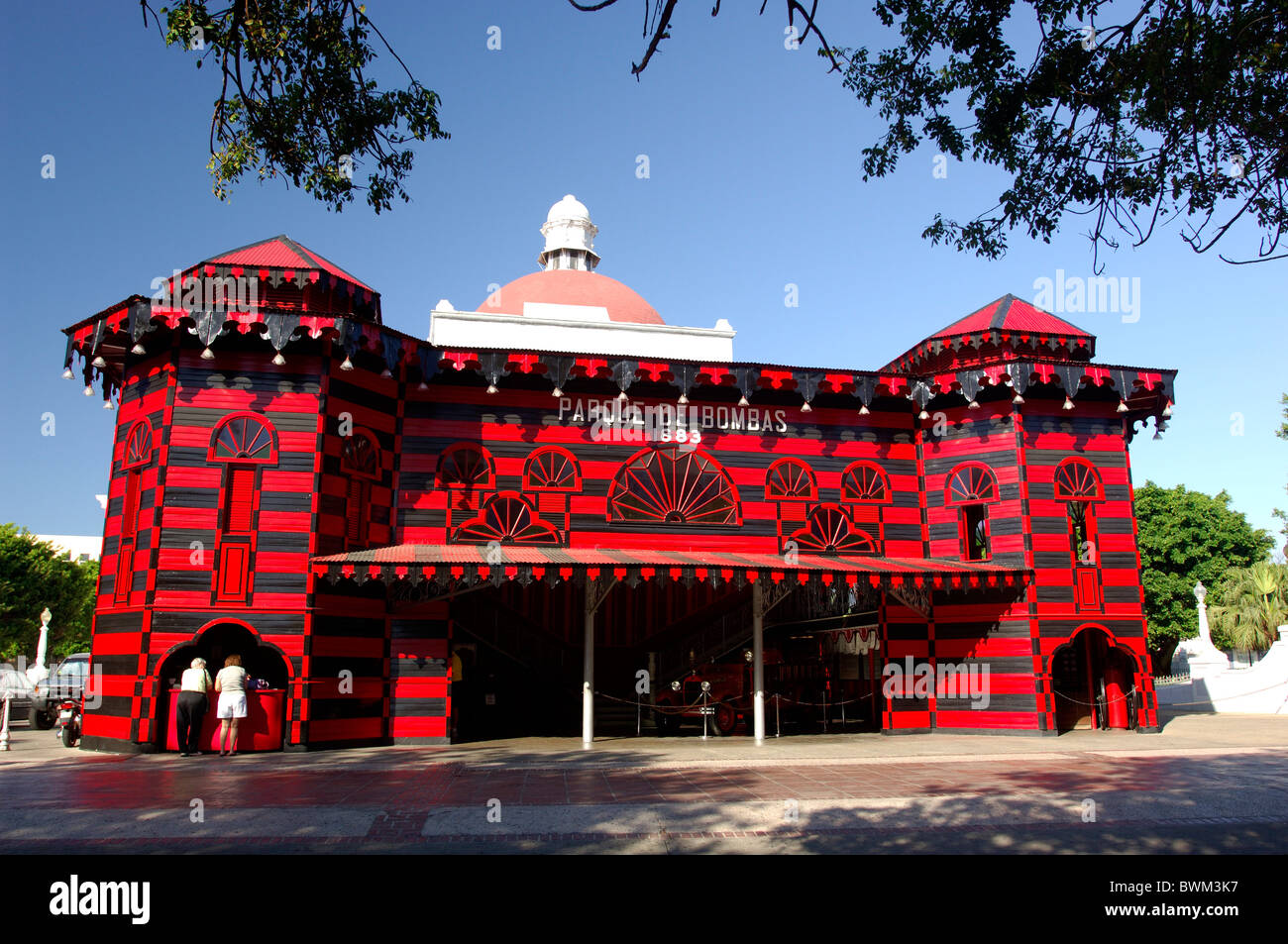 Parque de Bombas Firehouse Museum Geschichte rot Ponce Puerto Rico Karibik Stockfoto