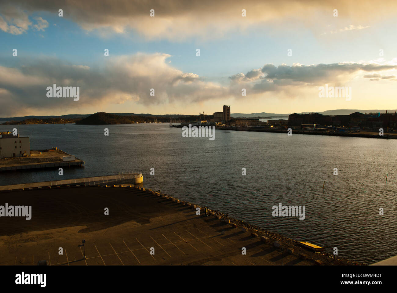 Blick auf den Oslo Fjord aus der Oper Haus Norwegen Stockfoto