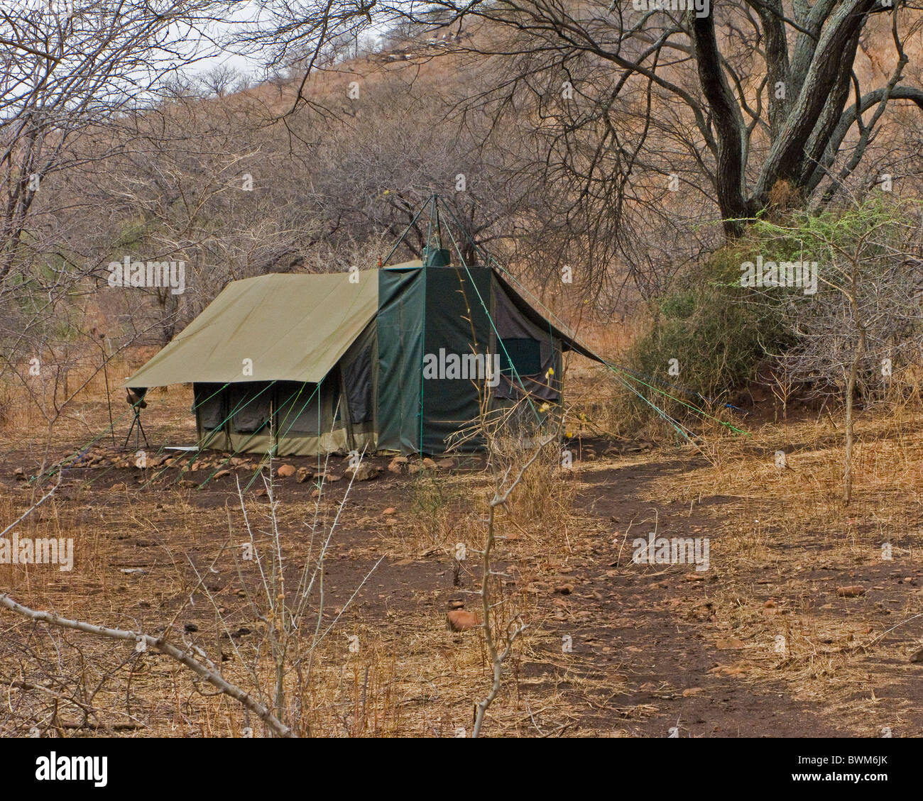 Zeltlager für Safari. Stockfoto