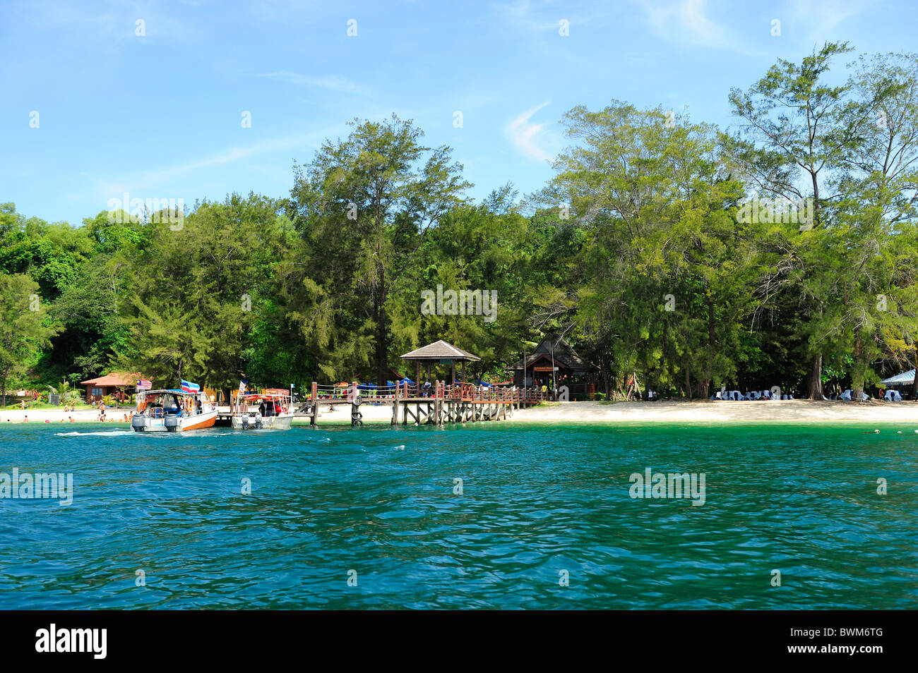 Manukan Island - Teil der Tunku Abdul Rahman Marine Park, Kota Kinabalu, Sabah Stockfoto