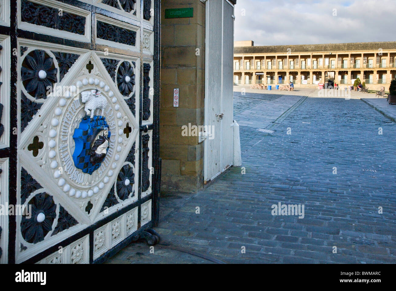 Stück Halle Eingang Tor Halifax West Yorkshire England Stockfoto