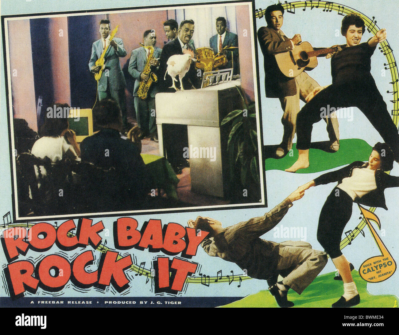 ROCK BABY ROCK IT Poster für 1957 Freebar-Film Stockfoto
