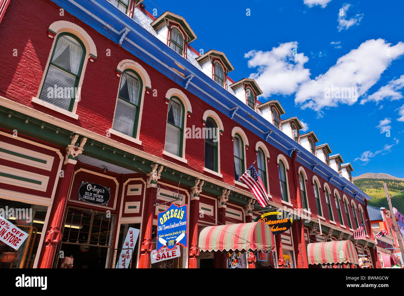 Historische Innenstadt, Silverton, Colorado Stockfoto