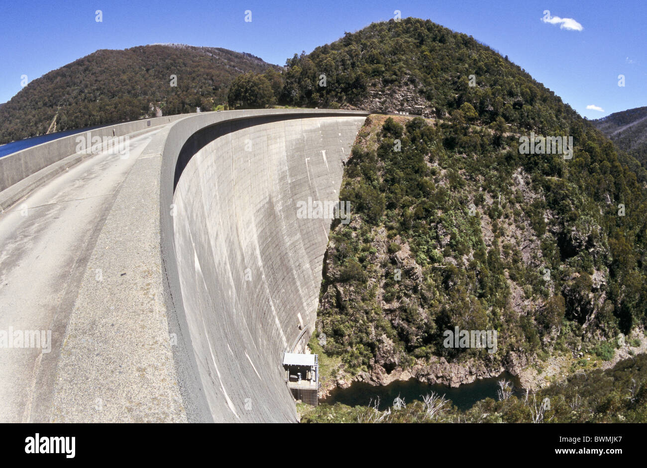 Staumauer am Tumut, Bestandteil der Snowy Mountains Hydro-System-Australia Stockfoto