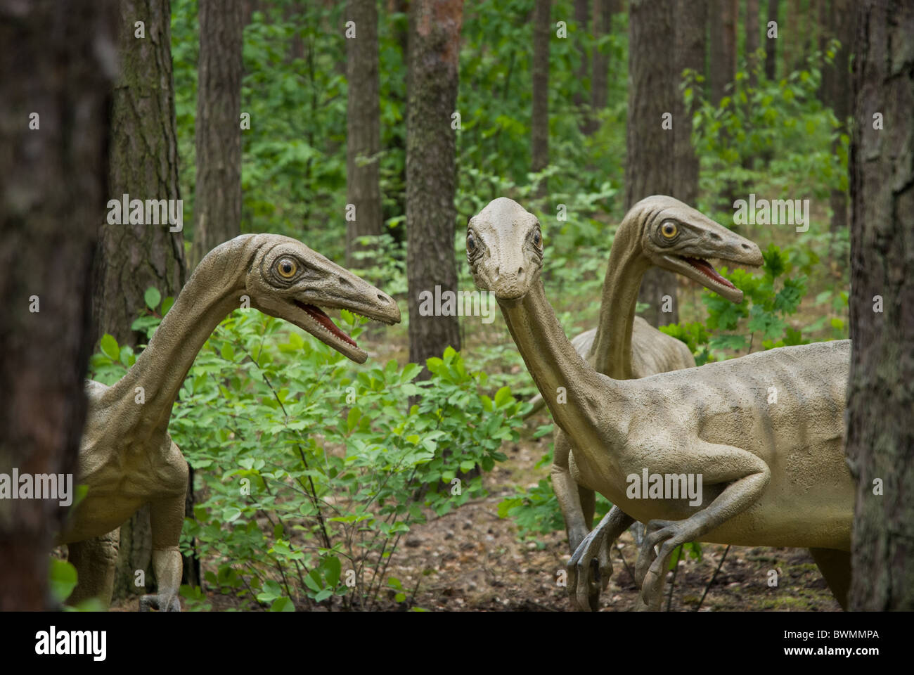 Dinosaurier im Themenpark im Themenpark Stockfoto