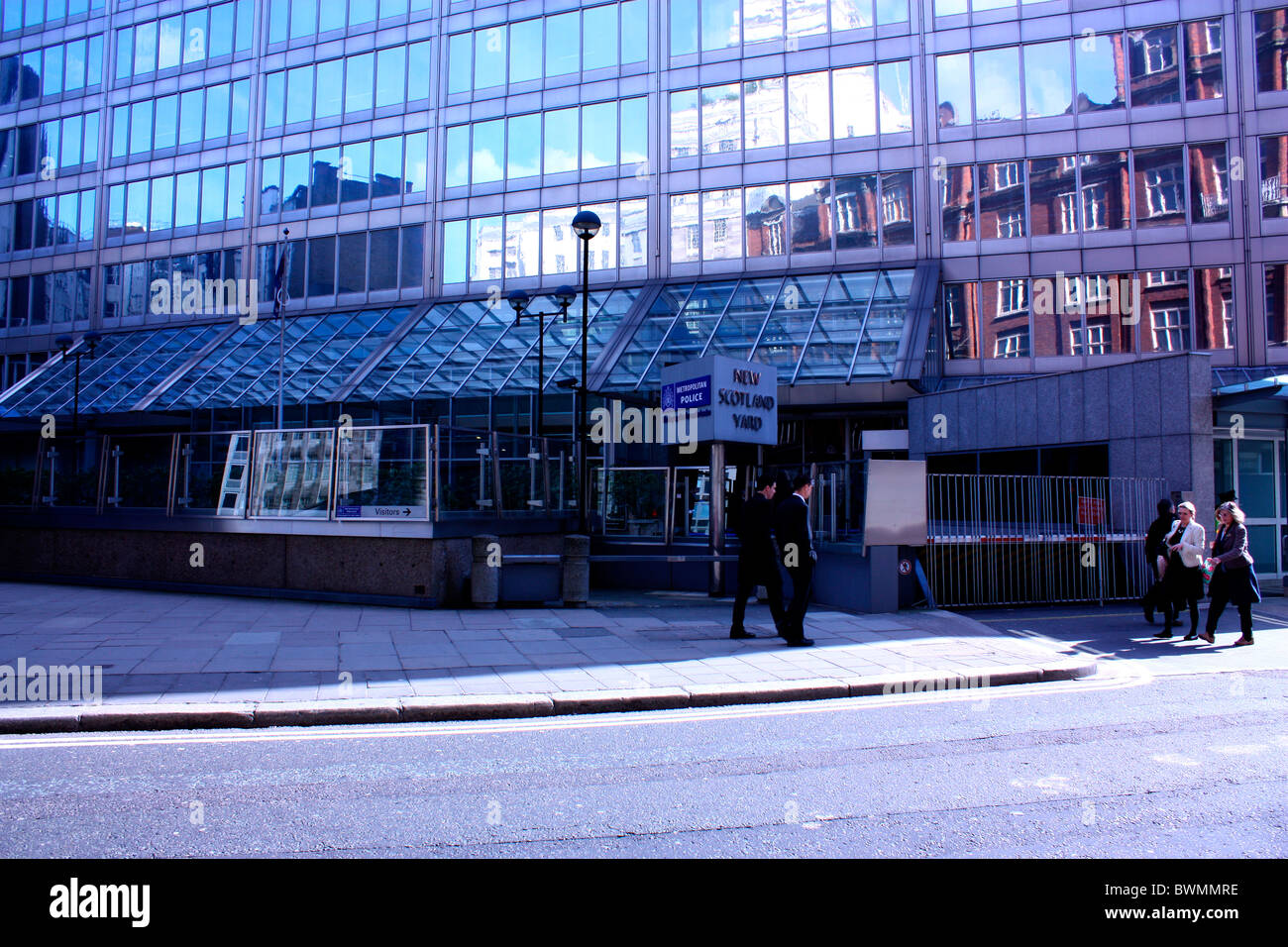 Büro des New Scotland Yard, London Stockfoto