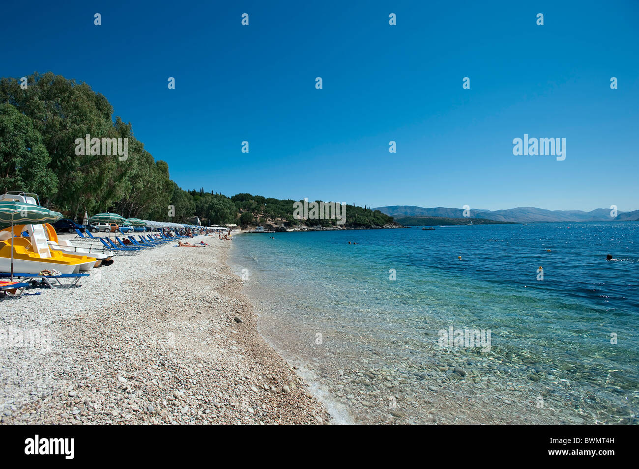 Zusammen Beach, Korfu, Griechenland Stockfoto