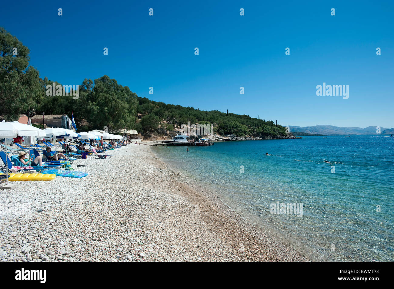 Zusammen Beach, Korfu, Griechenland Stockfoto
