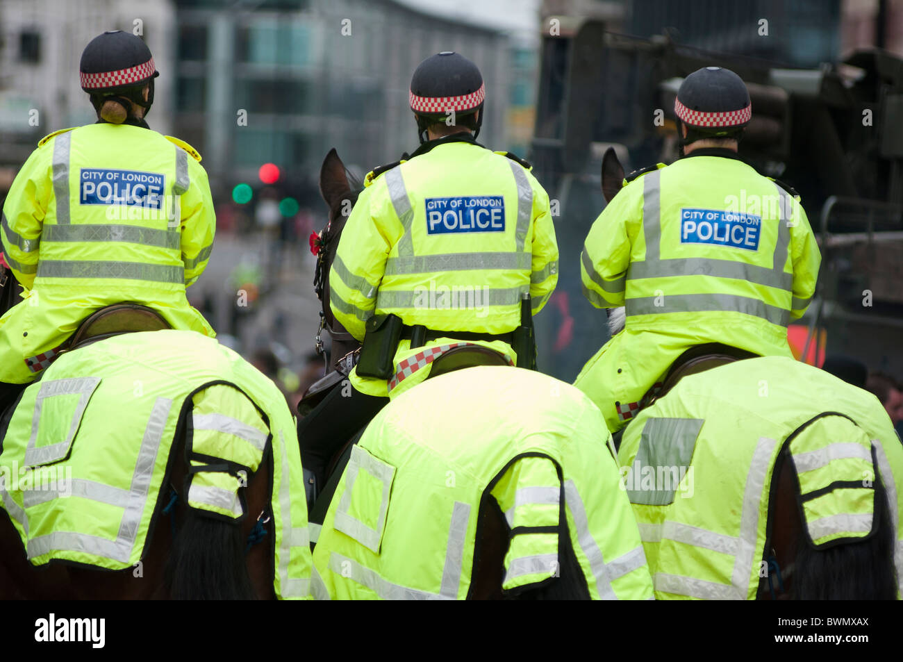 Berittene Polizei in London. UK Stockfoto