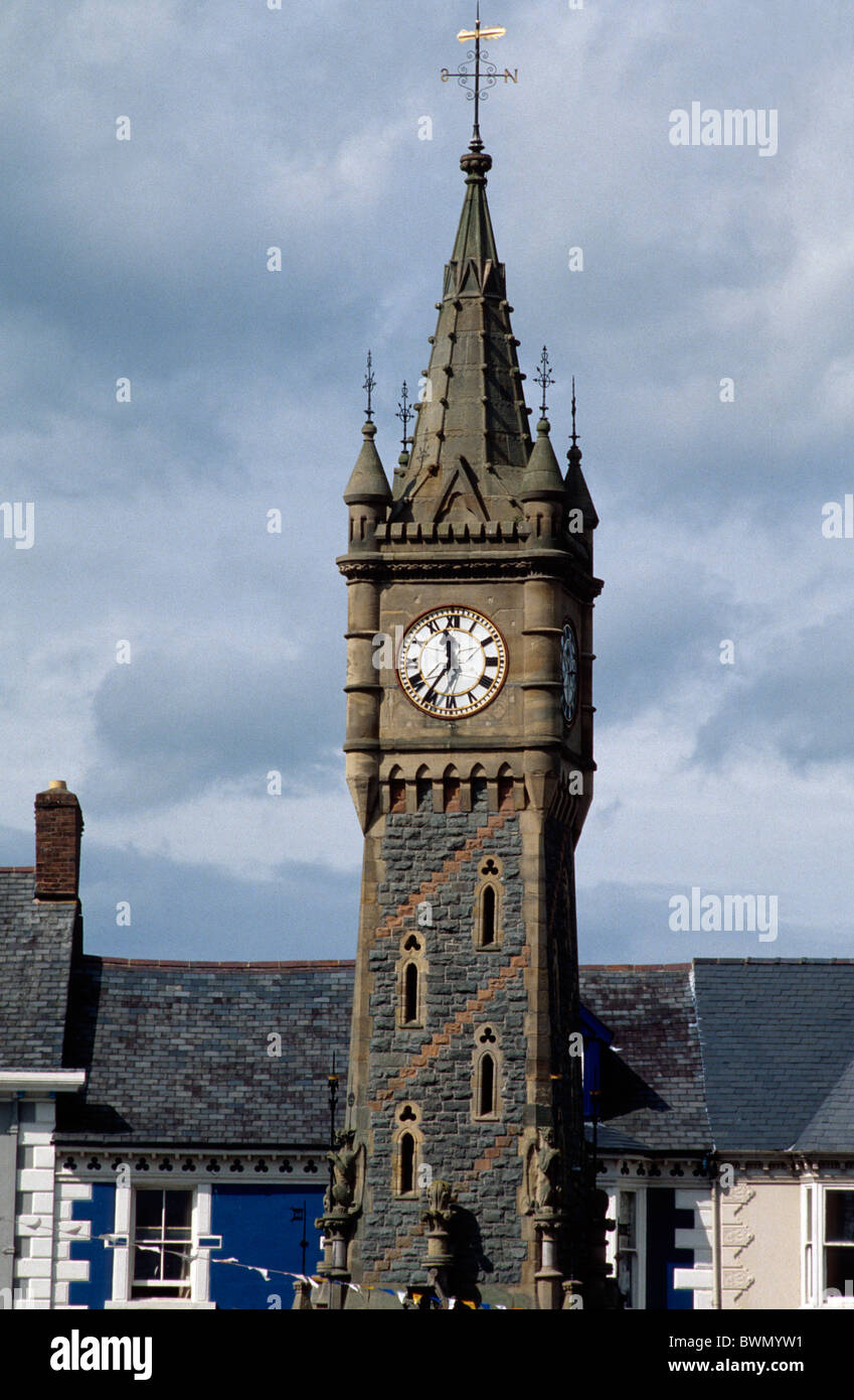 Clocktower in Machynlleth, Wales, UK Stockfoto