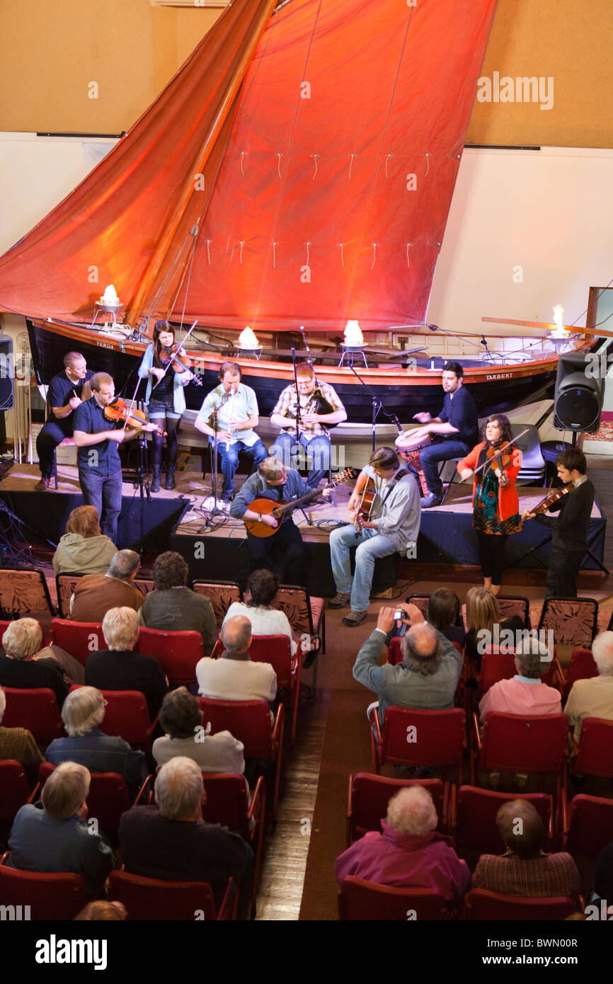 Der Mull of Kintyre Musikfestival - Dalriada Verbindungen Konzert in Heritage Centre, Campbeltown, Argyll & Bute, Scotland Stockfoto