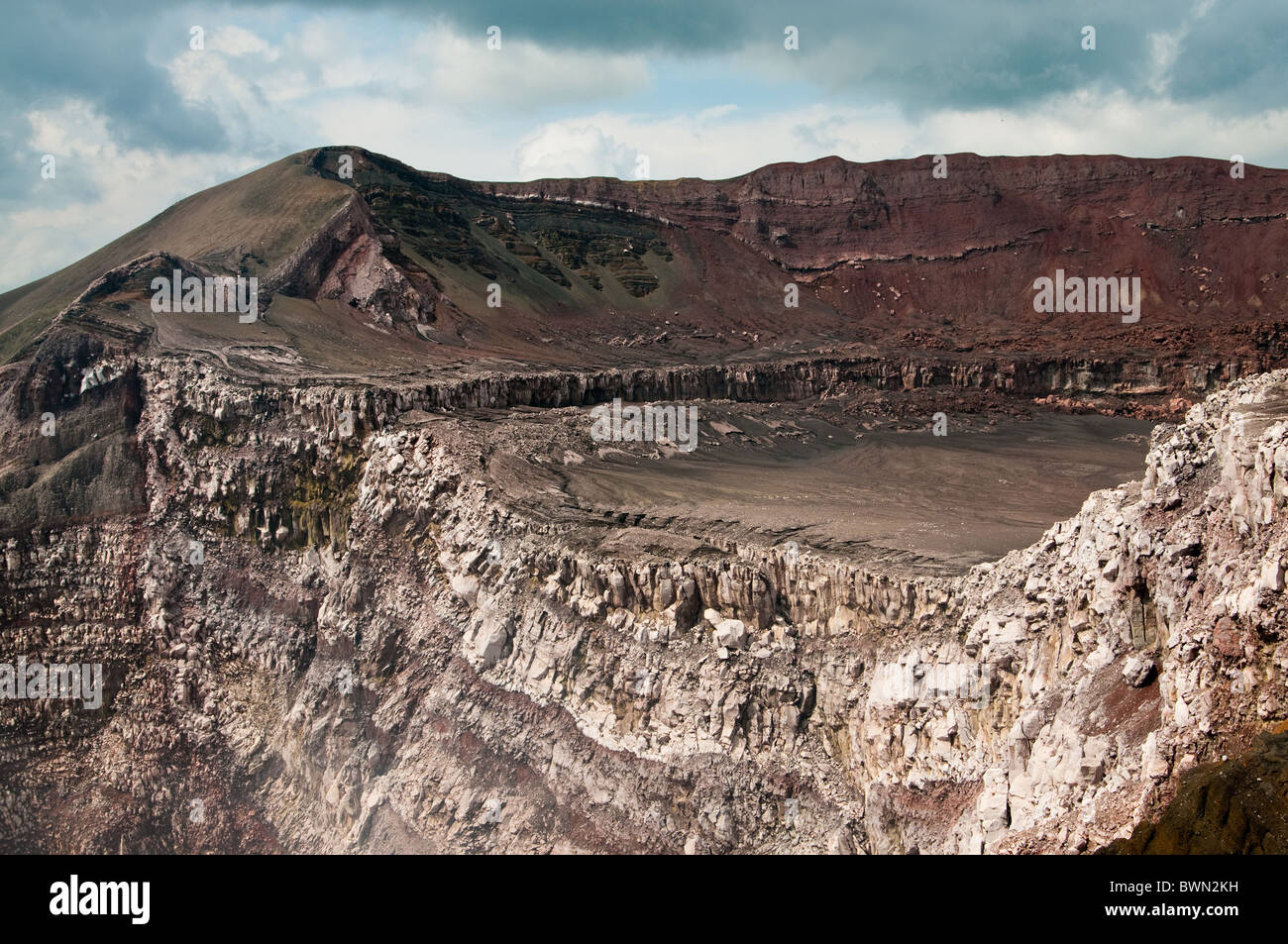 Das Bild von der Vulkanlandschaft der Volcan Masaya Stockfoto