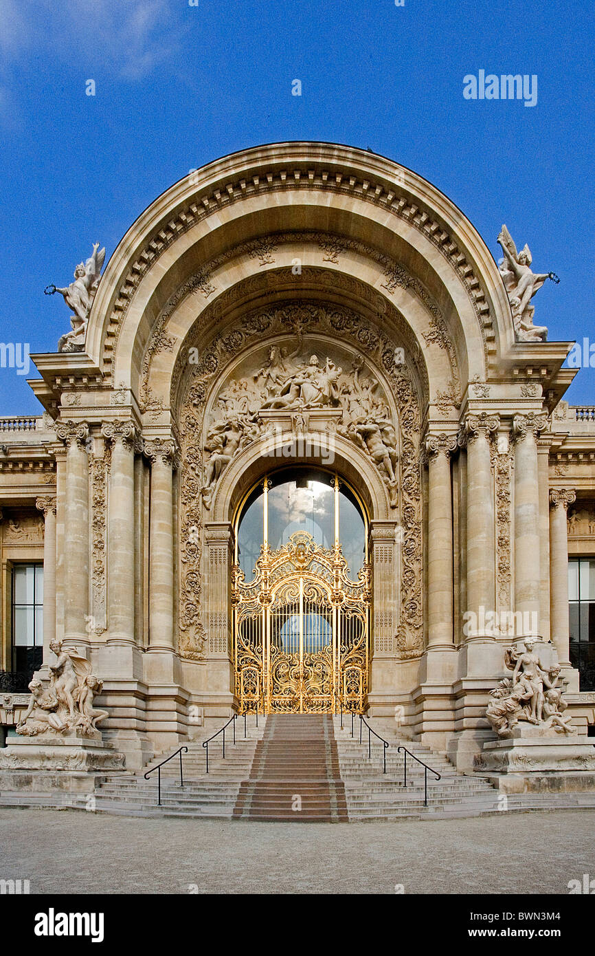 Europa in Paris Stadt Musee du Petit Palais Museum Architektur Fassade Gebäude Universal Ausstellung 1900 Stockfoto