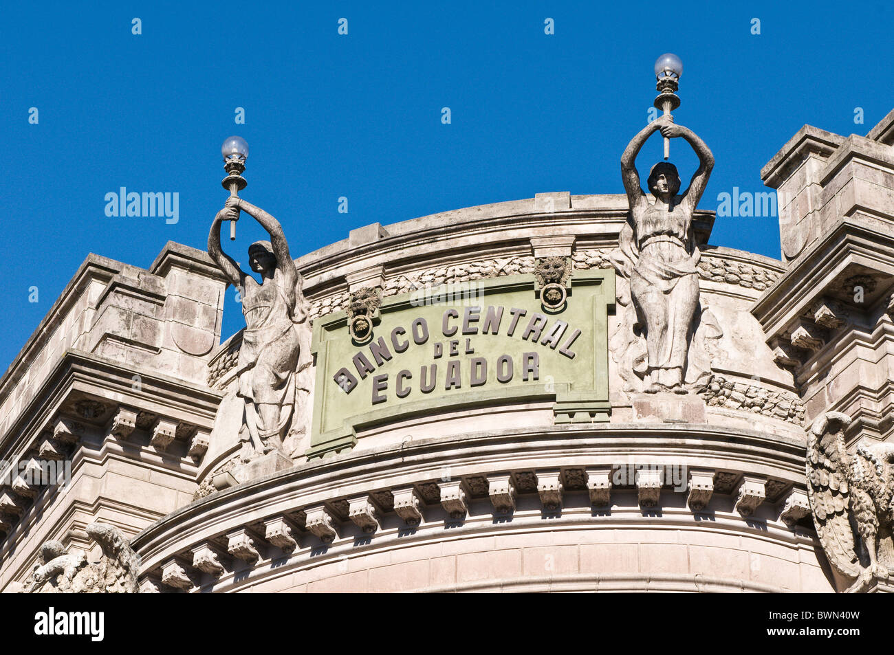 Zentralbank, Historisches Zentrum, Quito, Ecuador. Stockfoto