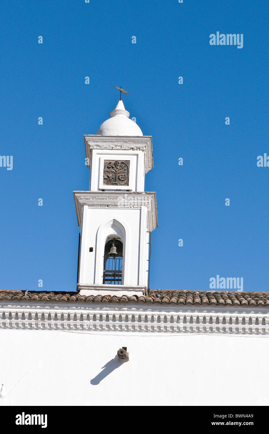 San Francisco Kirche und Plaza de San Francisco, historisches Zentrum, Quito, Ecuador. Stockfoto
