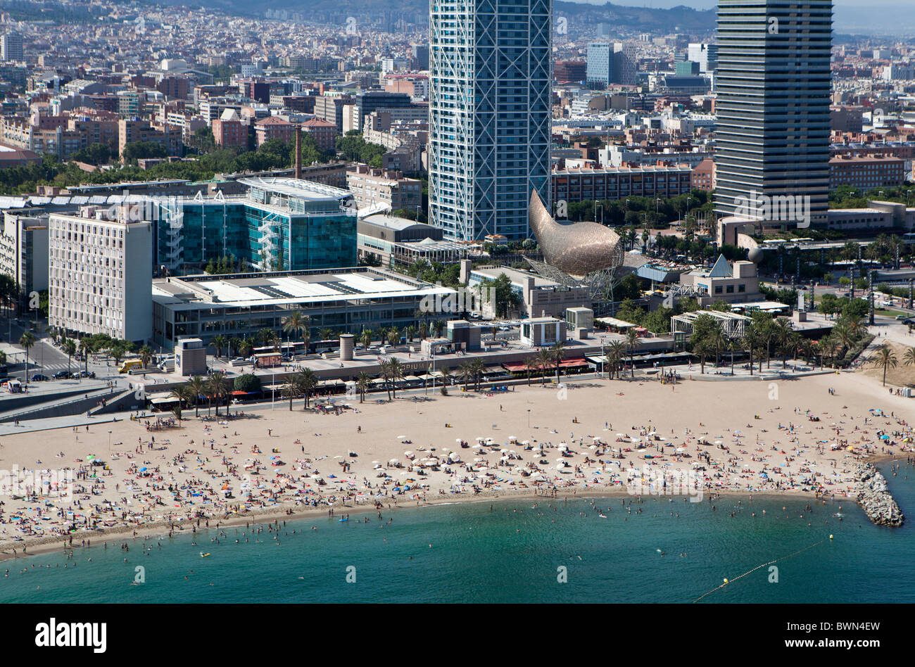 Luftaufnahme von Barcelona Stockfoto