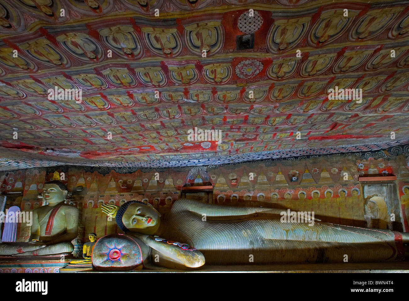 Sri Lanka Asien Dambulla Stadt antiken Städte Cave Tempel Rock Temple Golden Tempel UNESCO Weltkulturerbe Stockfoto