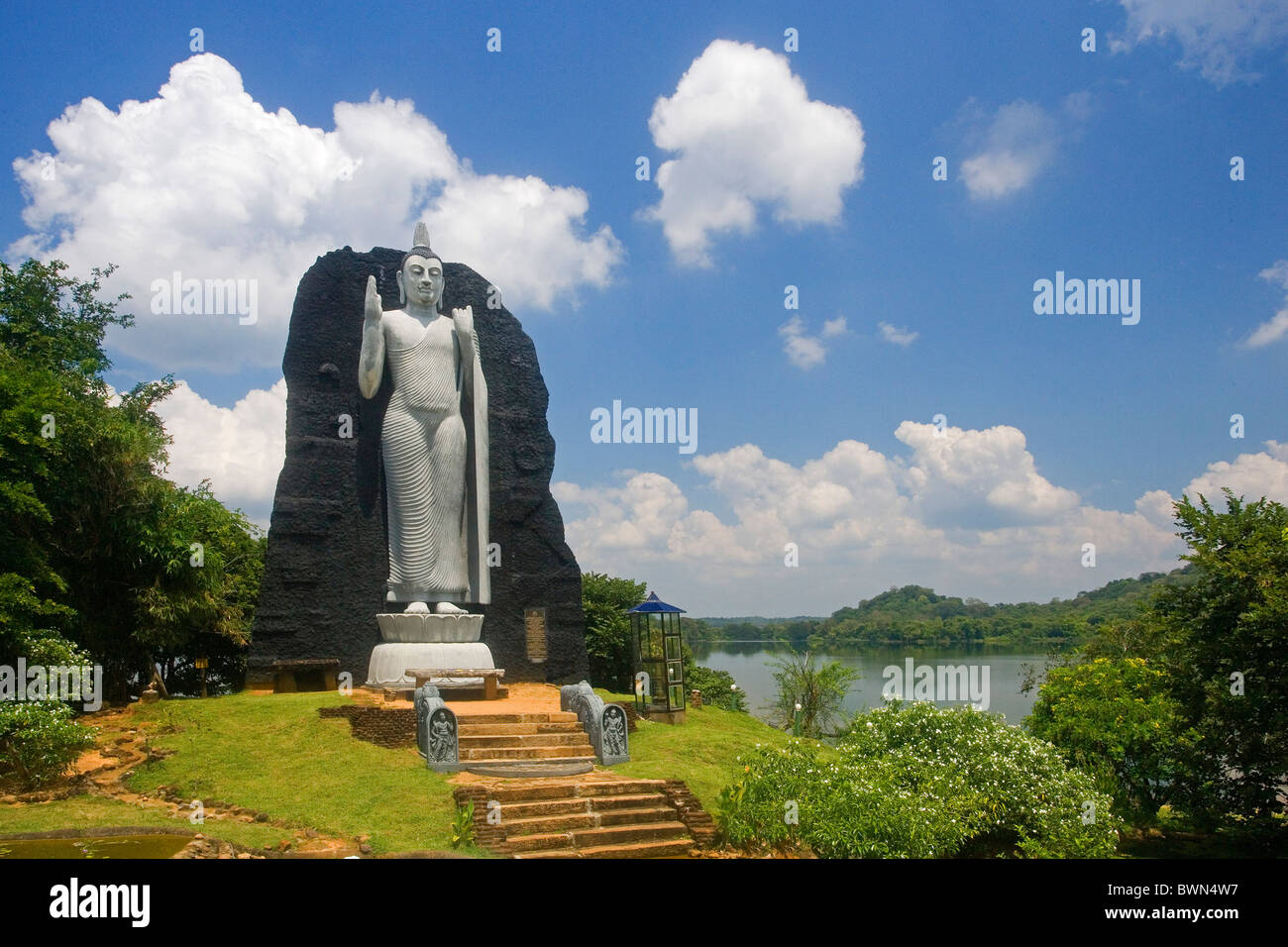 Sri Lanka-Asien in der Nähe von Polonnaruwa Reproduktion Aukana Buddha Statue Buddhismus Asien Stockfoto