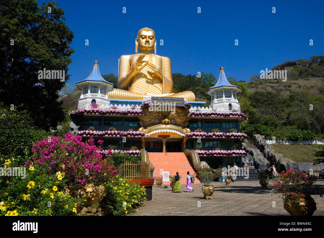 Sri Lanka Asien Dambulla Golden Tempel Museum Besucherzentrum antike Städte Höhle Tempel Rock Tempel UNESCO Wo Stockfoto