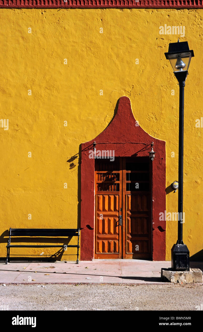 Mexiko Yucatan Zustand Valladolid typischen Fassaden Stockfoto