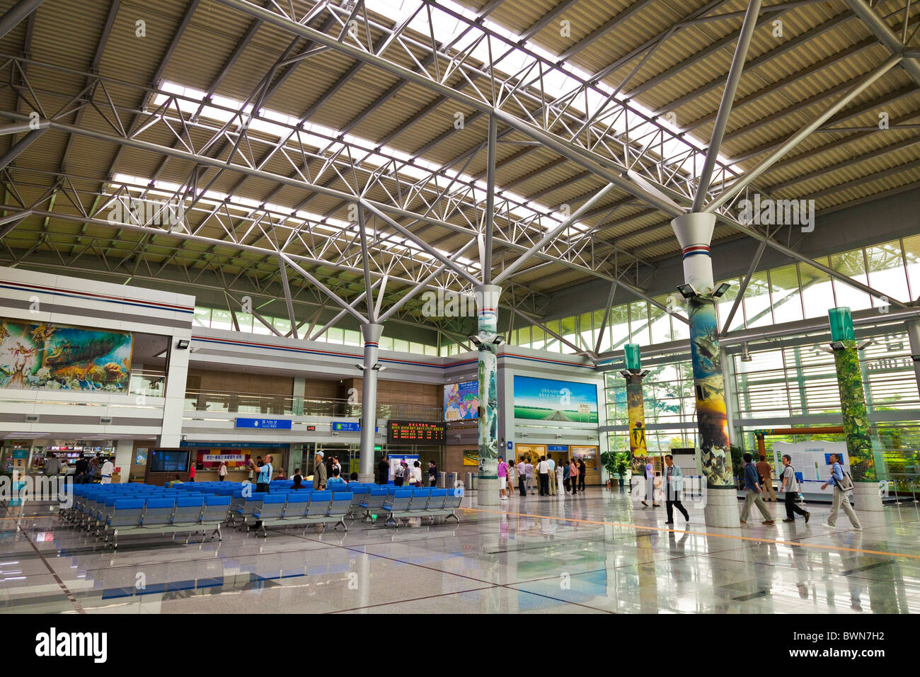Lobby-Eingang Dorasan Bahnhof in der DMZ Demilitarized Zone auf die Gyeongui-Linie zwischen Süd- und Nordkorea. JMH3816 Stockfoto