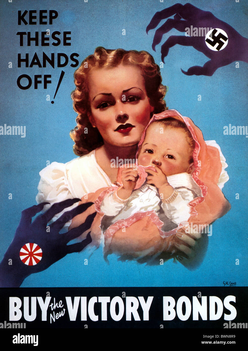 Amerika Kanada Plakat 1942 WW2 Geschichte historische historische zweiten Weltkrieg Nazi-deutschen Wehrm Stockfoto