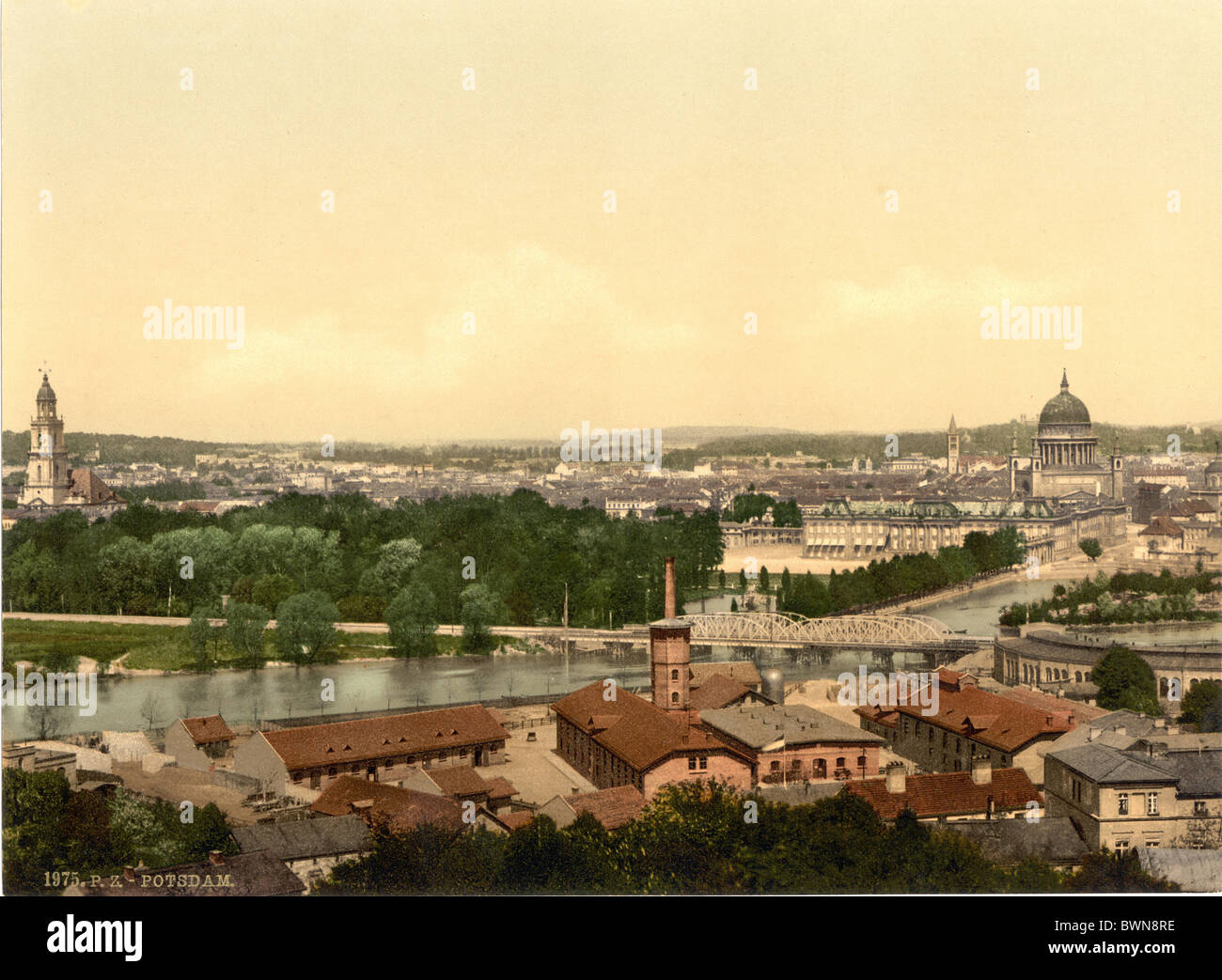 Potsdam, die allgemeine Anzeigen Deutschland Europa Photochrom um 1900