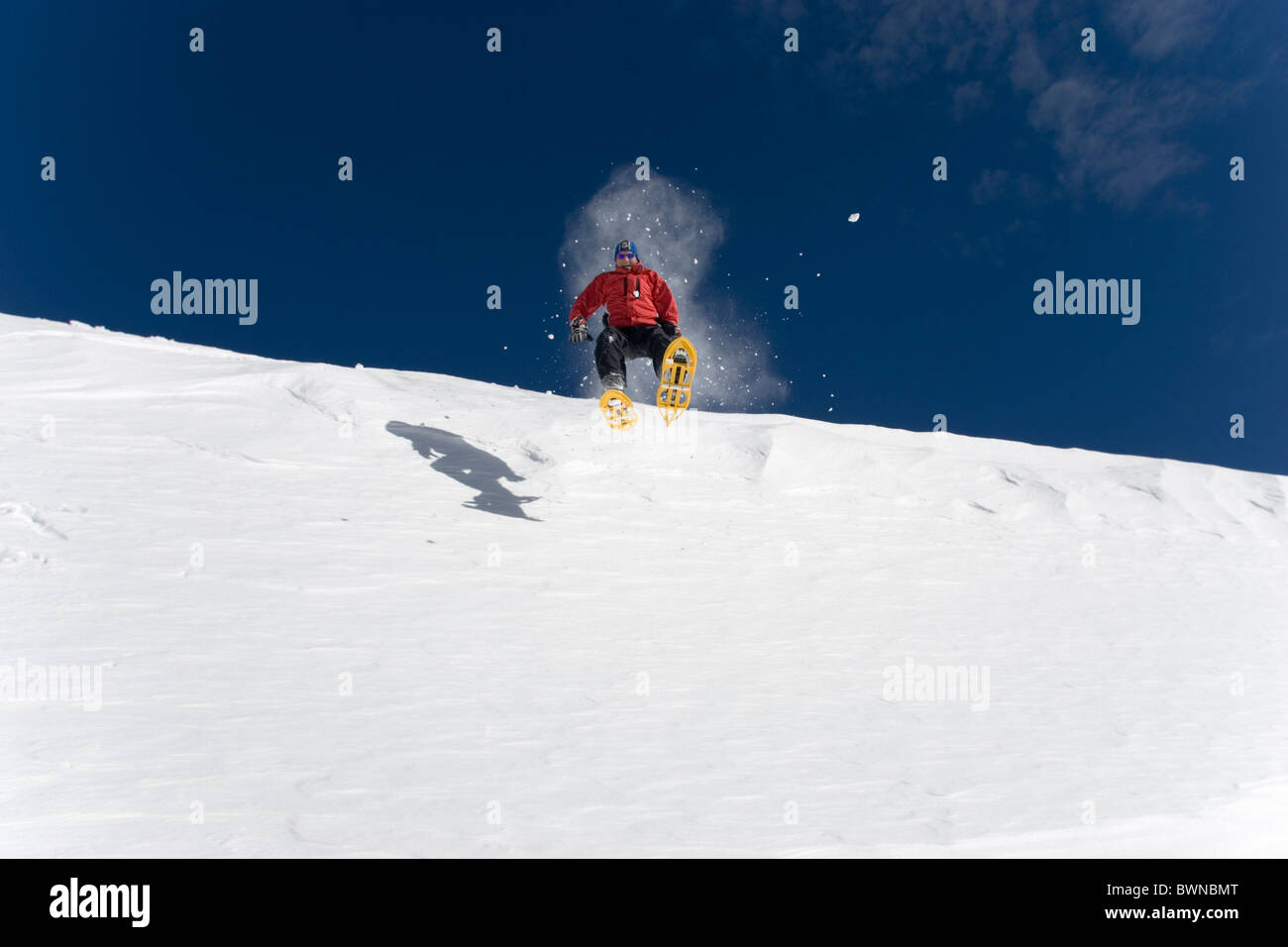 Österreich Europa Dachstein Wintersport Sport Winter Schnee Berg Berge Alpen Schneeschuhe Schneeschuhwandern wa Stockfoto
