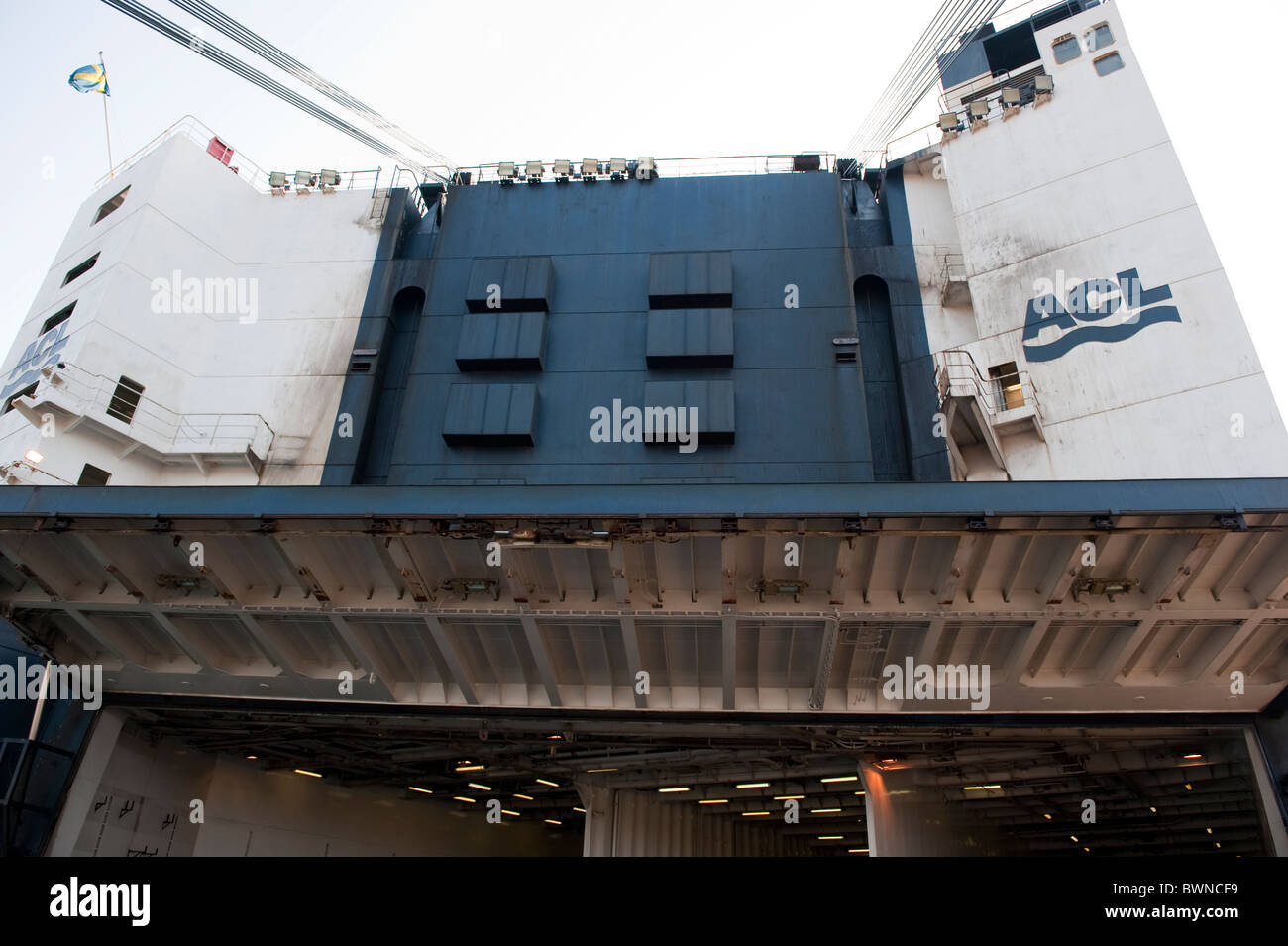 ACL Schiff Deck Frachttür Stockfoto