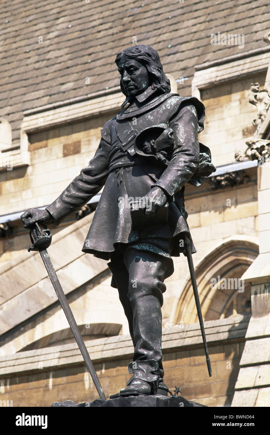 England Europa London Westminster Houses of Parlament Parlament Oliver Cromwell Statue Oliver Cromwell Statu Stockfoto