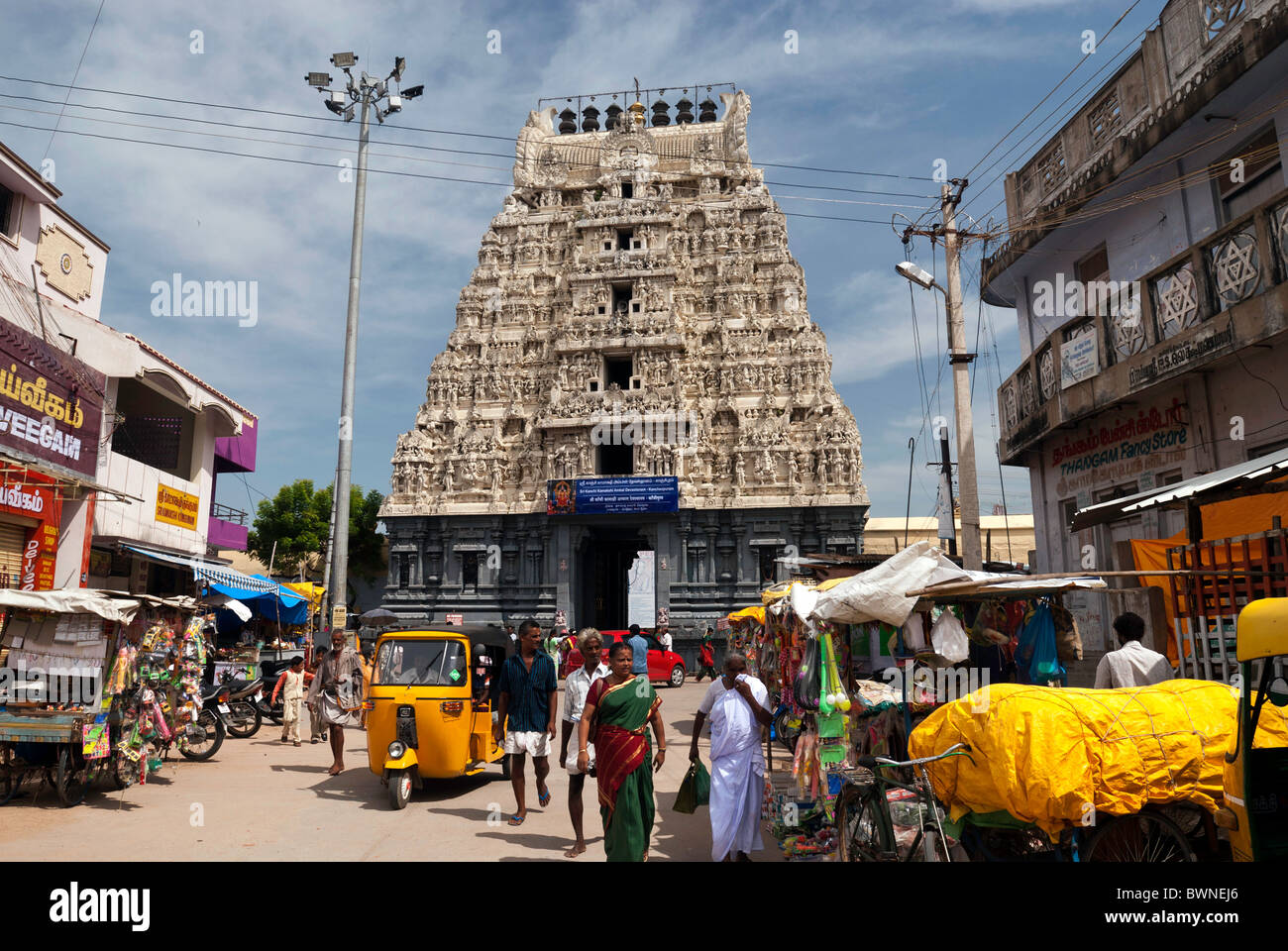 Kamakshi Amman Tempel; Hindu; Saivite; in Kanchipuram; Kancheepuram, Tamil Nadu.India.morning Stockfoto