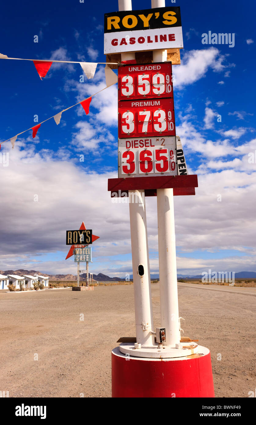Roys Tankstelle, Route 66, Amboy, California Stockfoto