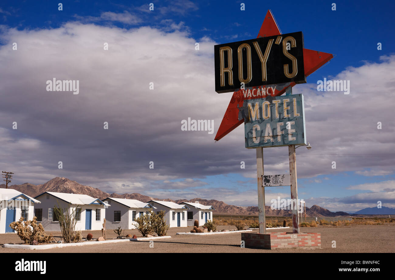 Roys Tankstelle, Route 66, Amboy, California Stockfoto