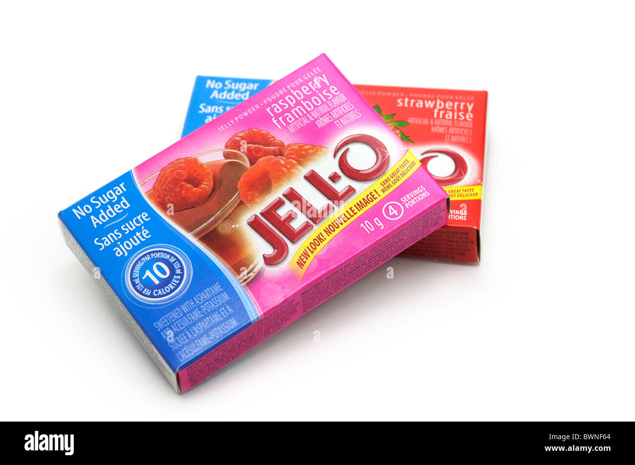Pakete von Jell-o / Jello Stockfoto