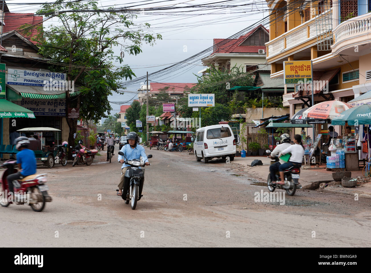 Straßenszene. Siem Reap. Kambodscha. Asien Stockfoto