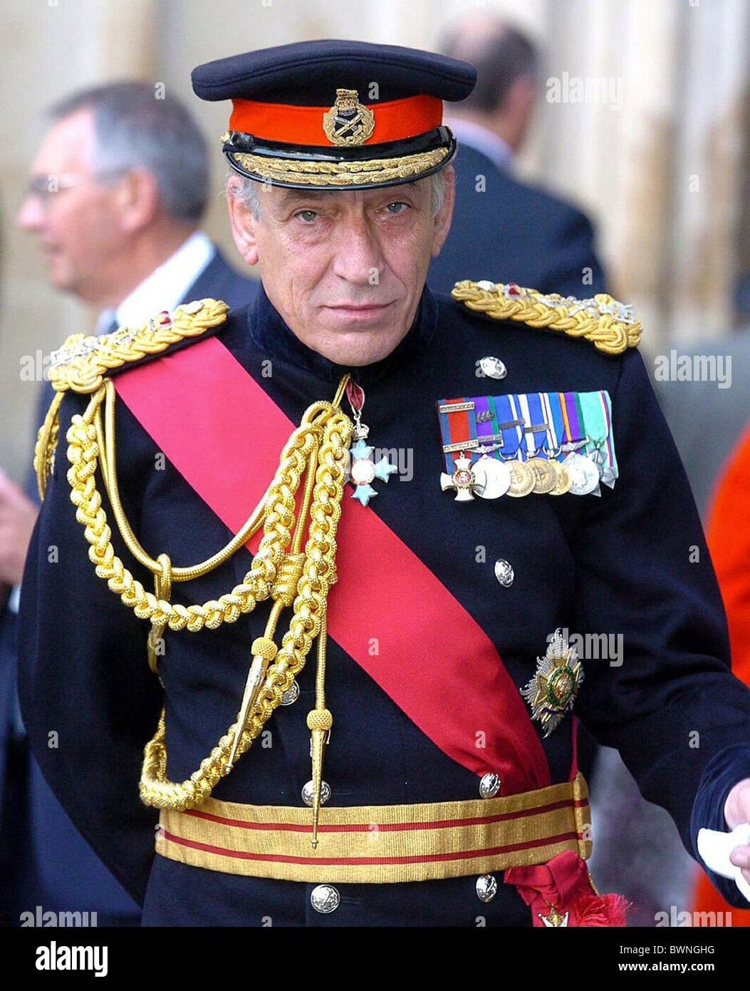 General Sir Mike Jackson am Wehrdienst des Erinnerns und Gedenkens für den zweiten Weltkrieg in der Westminster Abbey, London Stockfoto