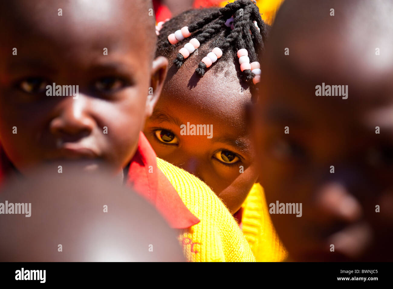 Kinder auf eine Entdeckungsreise zum Lake Nakuru, Kenia Stockfoto