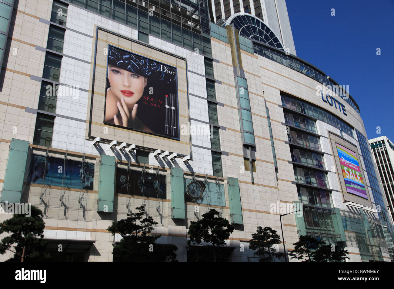 Lotte Department Store, Myeong-Dong, Myeongdong, Seoul, Südkorea, Asien Stockfoto