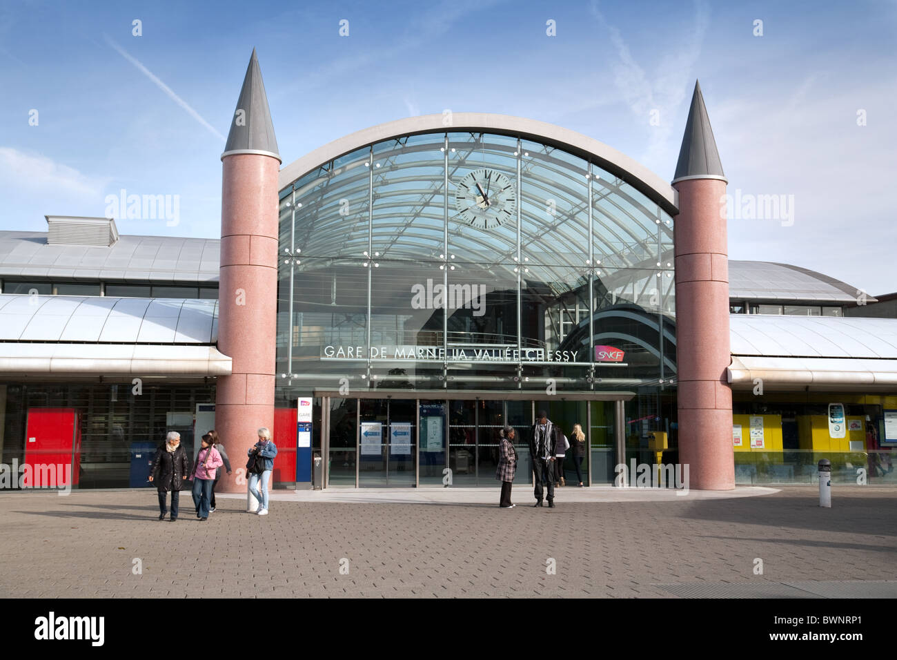 Bahnhof Marne la Vallée, Disneyland Paris Frankreich Stockfotografie