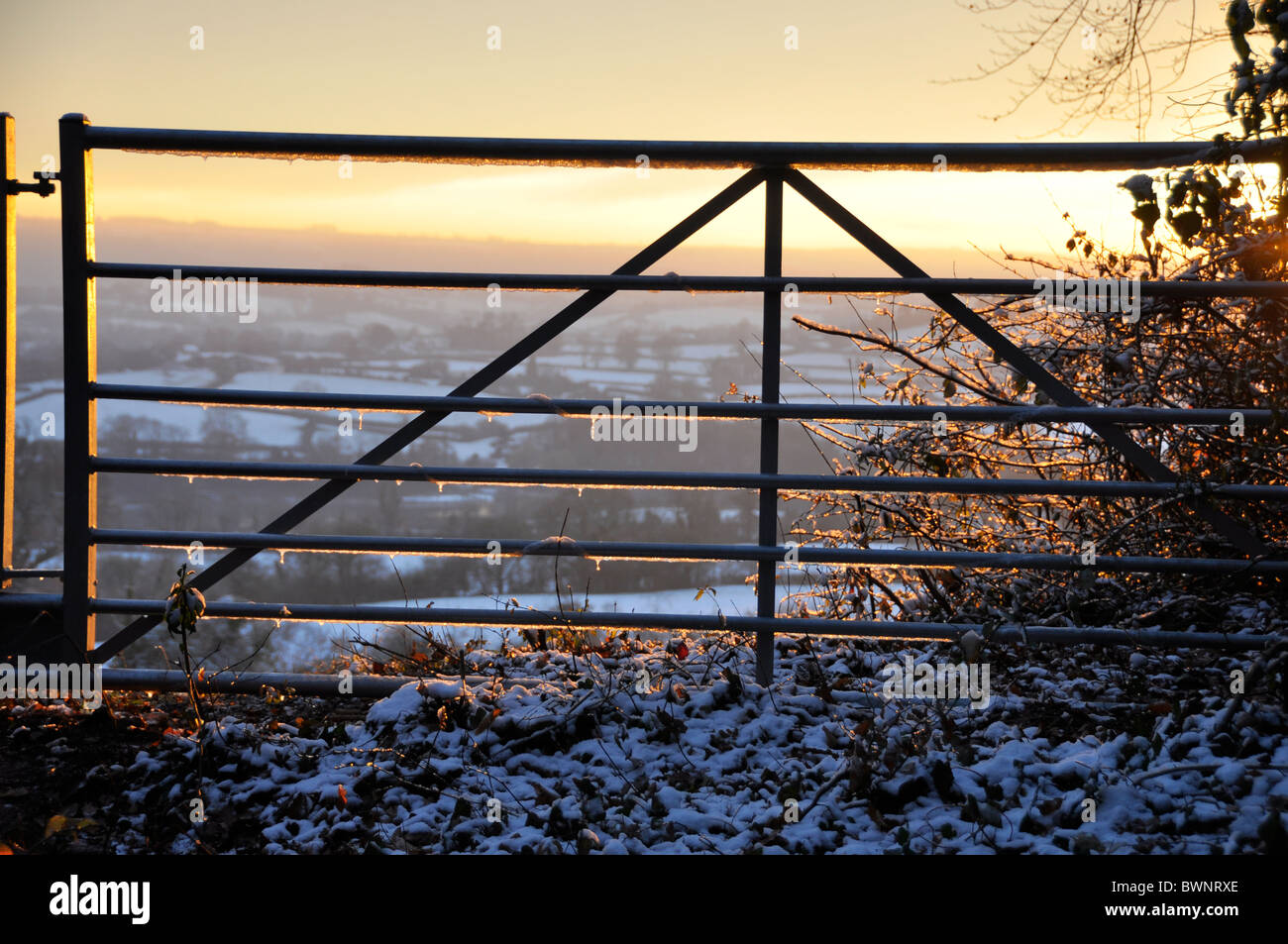 Tor zu Minustemperaturen in der südwestlichen Landschaft Sub Stockfoto
