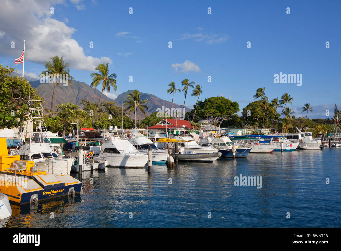 Lahaina Harbor, Maui, Hawaii Stockfoto