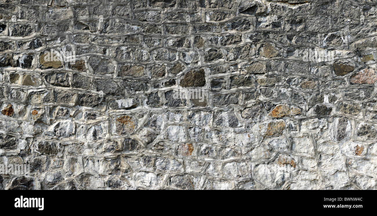 Hoher Auflösung genäht Steinmauer Textur Hintergrund Stockfoto